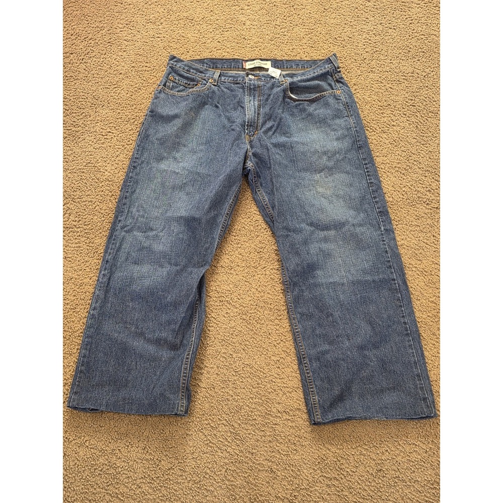 Vtg Y2K Levi's 569 Jeans Mens 36x34 Fit 38x26 Loose Straight Distressed Hemmed